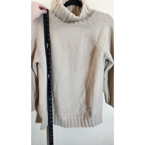 Around 101 Sweater Women's Medium Beige Turtleneck Knit Pullover K-Fashion - Picture 3 of 6